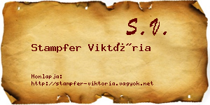 Stampfer Viktória névjegykártya